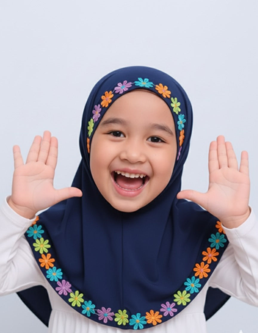 Fancy Kids Hijab - Kids Instant Easy to Wear Scarf
