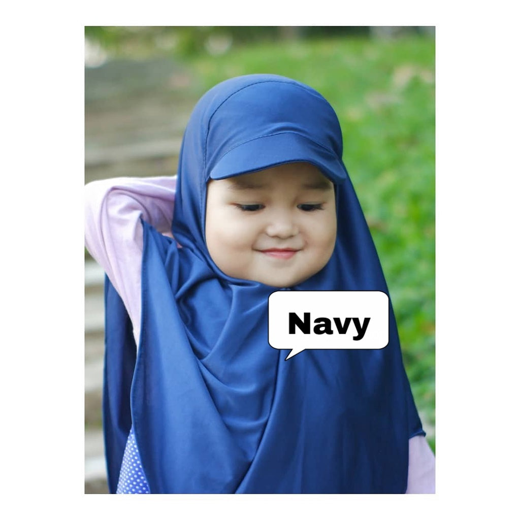 Sport Hijab Cap / Summer Cap Hijab for Kids / Kids Hat Hijab