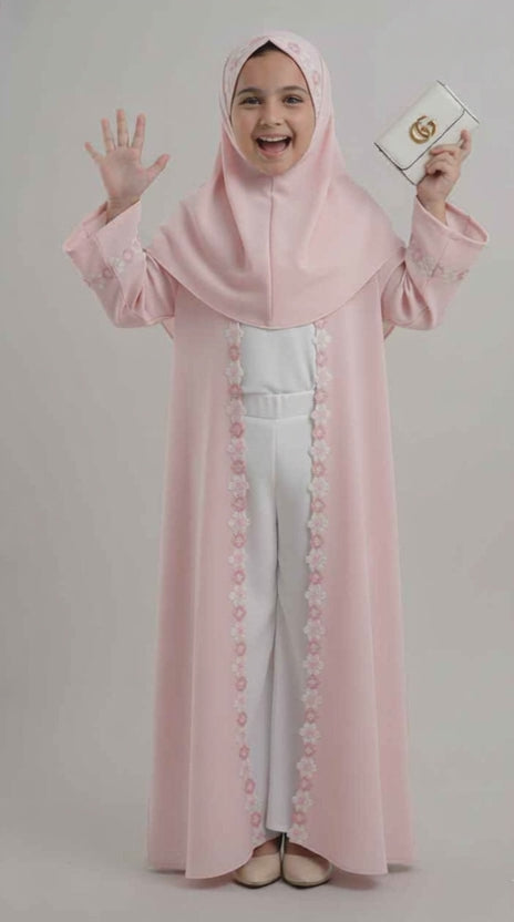 Kids Abaya and Khimar Set